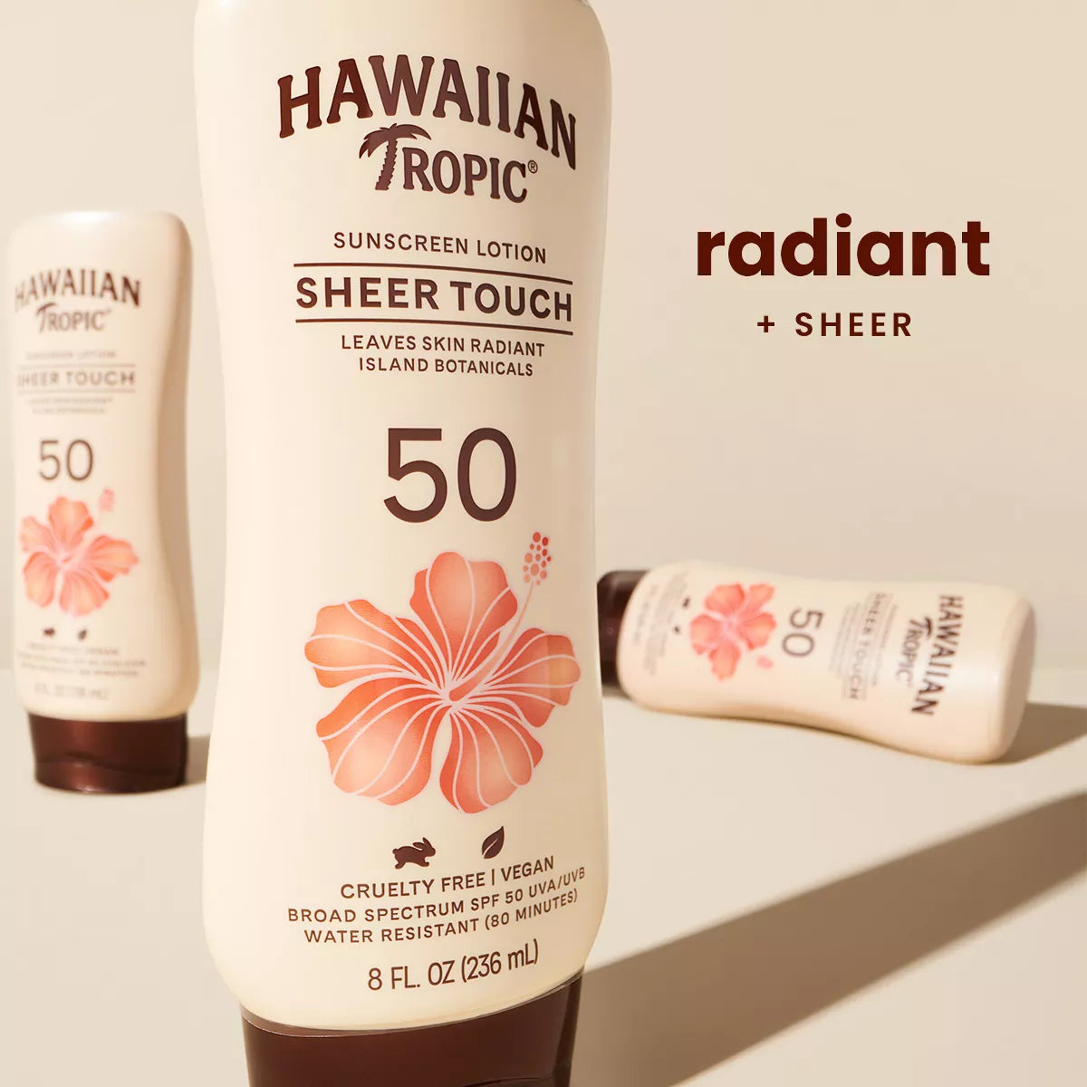 Hawaiian Tropic Sheer Touch Sunscreen Lotion SPF50 236ml Secondary image