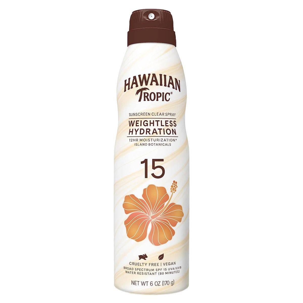 Hawaiian Tropic Silk Hydration Weightless Sunscreen Clear Spray SPF15 170g Main image