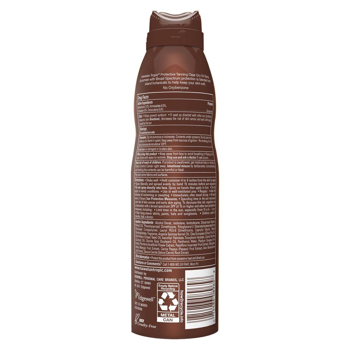 Hawaiian Tropic Protective Tanning Dry Oil Continous Spray SPF30 149g Secondary image