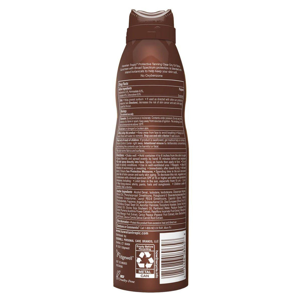 Hawaiian Tropic Protective Tanning Dry Oil Continous Spray SPF30 149g