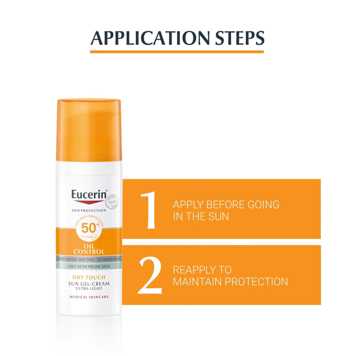 Eucerin Sun Protection Oil Control Dry Touch Face Gel Cream SPF50+ 50ml Secondary image