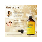 Botanic Hearth Vitamin E Oil | 100% Pure And Natural Oil For Growth Of Nails, Hair, Eyebrows & Eyelashes | 35,000 Iu | Hair & Body Oil With Eyebrow & Eyelash Brush|