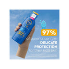 NIVEA SUN Kids Sunscreen Lotion, Protect & Care, SPF 50+, 5in1 Skin Protection, Very High and Immediate UVA & UVB Protection, Extra Water Resistant, 200ml
