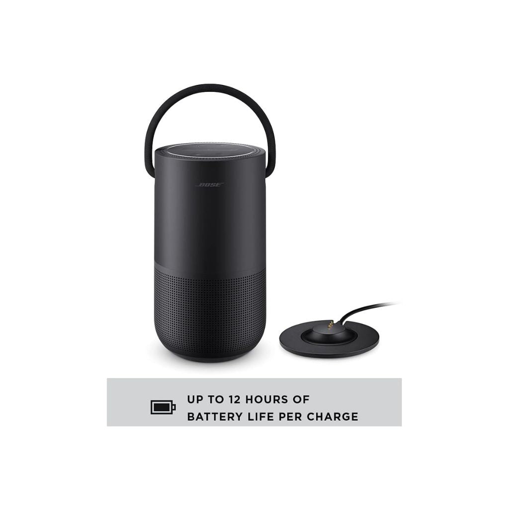 Bose Portable Smart Speaker;Water-Resistant Design With Spacious 360° Sound;Bluetooth;Wi-Fi And Airplay 2 - Triple Black