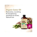 Botanic Hearth Castor Oil | USDA Certified Organic |100% Pure & Hexane Free | Cold Pressed | Growth for Eyelashes, Eyebrows, Hair | With Eyebrow & Eyelash Brush | 60 ML |